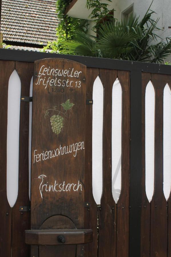 Feriengut Zum Trinkstorch Lägenhet Leinsweiler Exteriör bild